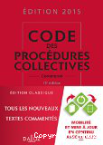 Code des procédures collectives 2015, commenté