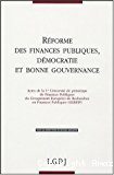 Réforme des finances publiques, Démocratie et bonne gouvernance
